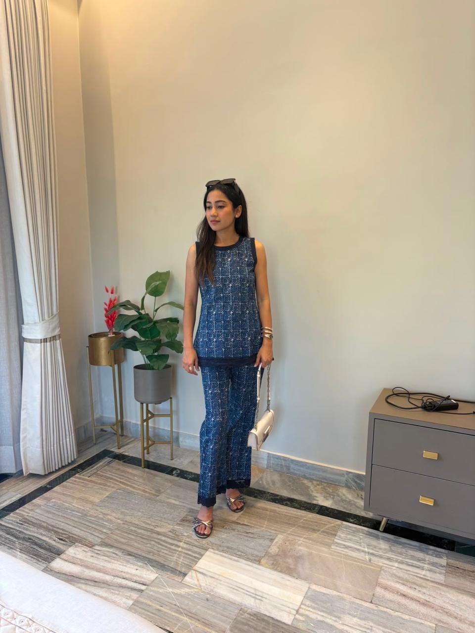 Indigo Grid Co-ord Set